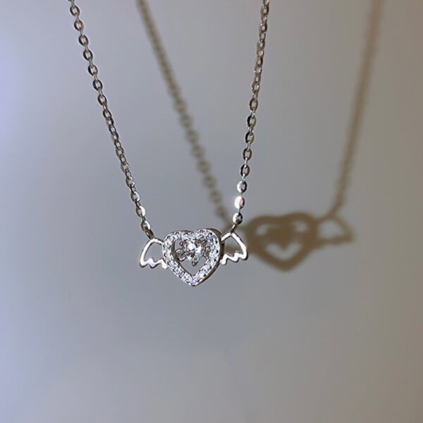 Wonderfully Wyrd Vintage Gothic Heart Crown Necklace - Image 6
