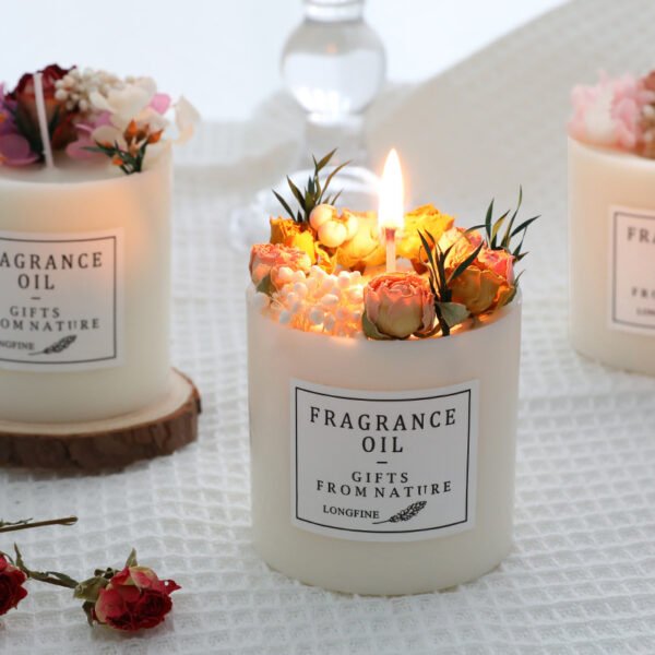 Dried Flowers Aromatherapy Candles by WonderfullyWyrd