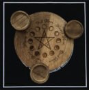 Pentagram Wooden Candle Holder