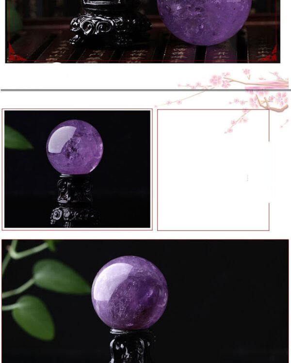 Wonderfully Wyrd Polished Amethyst Crystal Ball - Image 3