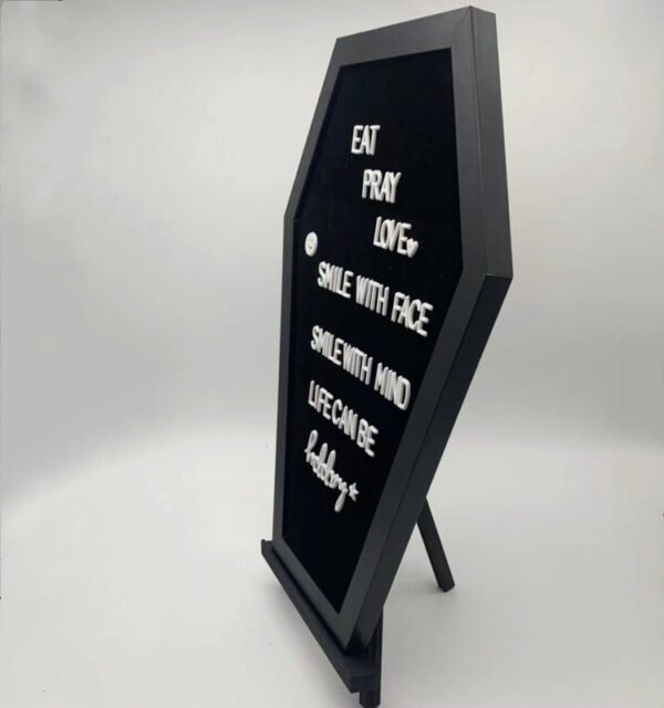 Coffin Letter Board Wooden Message Board - Image 5