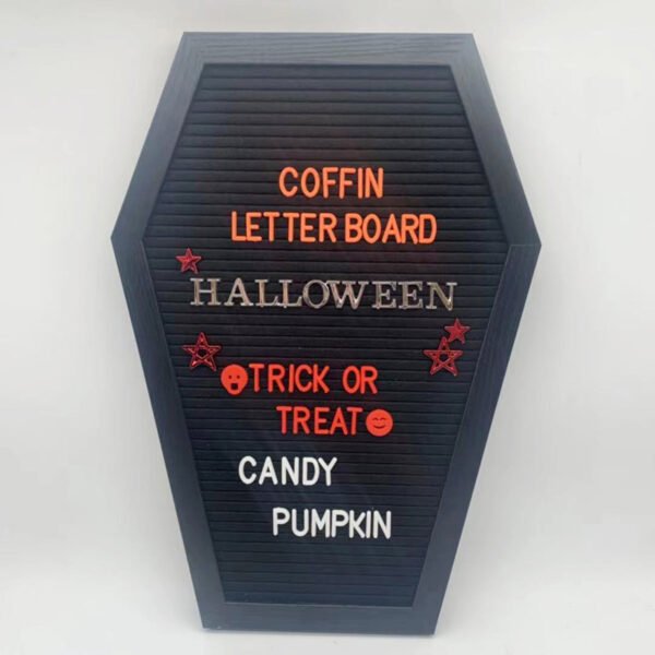 Coffin Letter Board Wooden Message Board