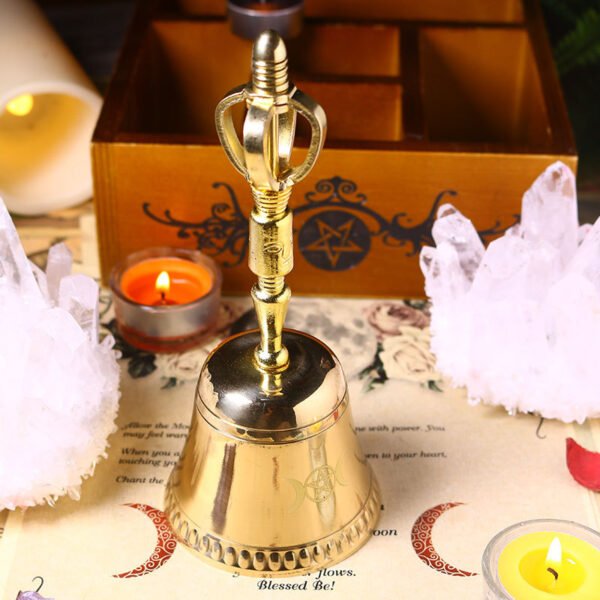 Wonderfully Wyrd Brass Ceremonial Bell - Image 2