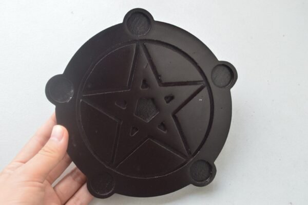 Wooden Pentagram Candle Holder - Image 2